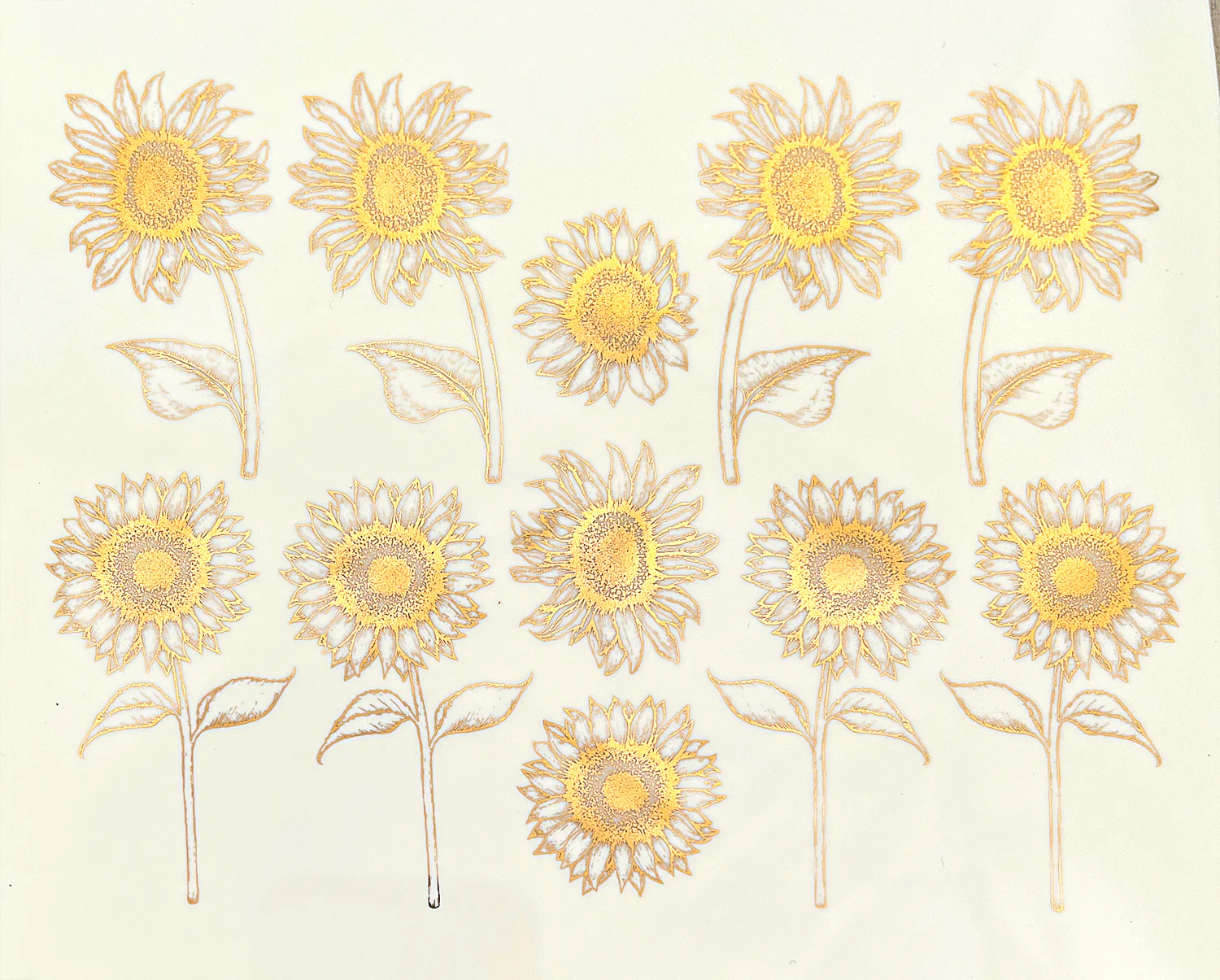 SUNFLOWER OVERGLAZE DECAL