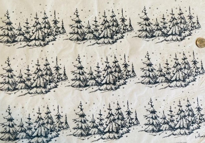 ELAN TRANSFERS UNDERGLAZE DECAL  - WINTER TREES - Image 4