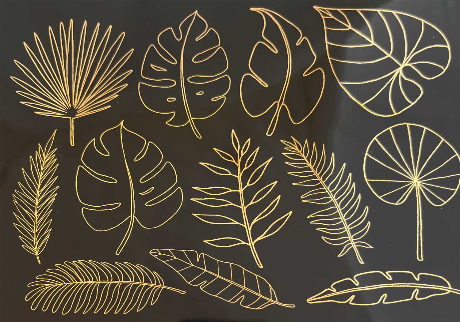 TROPICAL LEAF OVERGLAZE DECAL